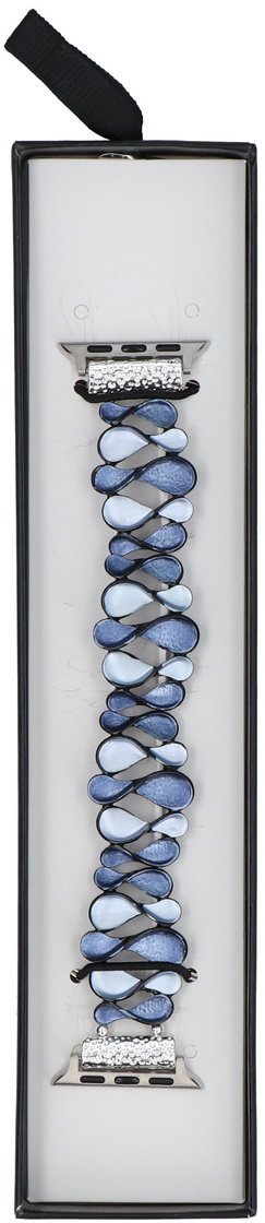 GlacierX Nowa bransoleta do smartwatcha GlacierX Gleam Bow Stretch Bracelet Denim Blue do Apple Watch 38/40/41mm Niebieska
