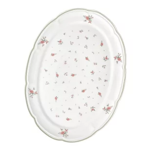 Biały porcelanowy półmisek Brandani Nonna Rosa - Tace i patery - miniaturka - grafika 1