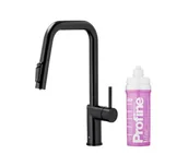 Baterie kuchenne - KFA Armatura DUERO PURE STYLE PULL-OUT 6623-315-81 Czarny Stal nierdzewna - miniaturka - grafika 1