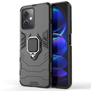 Etui pancerny pokrowiec do Xiaomi Redmi Note 12 5G / Poco X5 5G uchwyt magnetyczny Ring Armor czarny HURTEL - Etui i futerały do telefonów - miniaturka - grafika 1