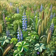 Nasiona i cebule - Mieszanka nasienna poplon Strączkowo - Zbożowa 1 kg - miniaturka - grafika 1