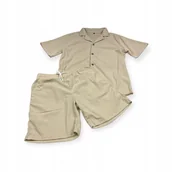 Dresy męskie - Komplet Old Money - Koszulka Polo + Szorty - Rozmiar S - miniaturka - grafika 1