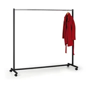 Inne meble biurowe - B2B Partner Mobilny wieszak metalowy, czarny/chrom MOD.1209 - miniaturka - grafika 1