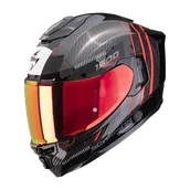 Kaski motocyklowe - Kask Integralny Scorpion EXO-1500 Carbon Air Zity Czarny/CzerwonyS - miniaturka - grafika 1