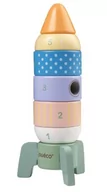 Zabawki interaktywne dla dzieci - Drewniana rakieta wieża Joueco - miniaturka - grafika 1
