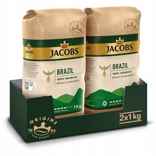 Kawa ziarnista Jacobs Origins Brazil Arabica 100% zestaw 2 kg - Kawa - miniaturka - grafika 1