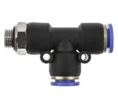 Akcesoria pneumatyczne - Złączka wtykowa trójnik na wąż 6mm gwint 1/8" typ T - miniaturka - grafika 1