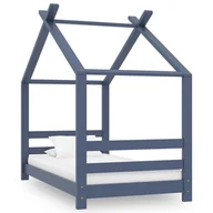 Łóżeczka i kojce - The Living Store Rama łóżka dziecięcego - szara - lite drewno sosnowe - 70 x 140 cm - Łóżko Dziecięce - miniaturka - grafika 1