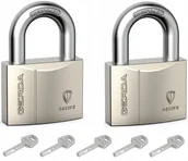 Kłódki - ZESTAW 2-TWINS KŁÓDEK MOSIĘŻNYCH NIKLOWANYCH SECURE KSWS S40 - miniaturka - grafika 1