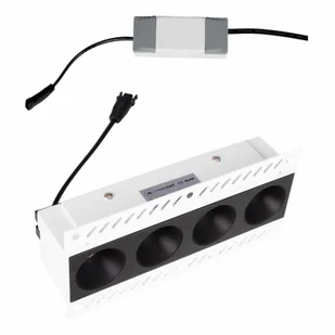 Lampa wpuszczana z zasilaczem i modułem LED Modular H180.07 + HM180 4L + HT180 12W ON/OFF Maxlight LED 12W 3000K czarna biała - Lampy ogrodowe Lampa wpuszczana z zasilaczem i modułem LED Modular H180.07 + HM180 4L + HT180 12W ON/OFF Maxlight LED 12W 3000K czarna biała - Lampy ogrodowe - miniaturka - grafika 1