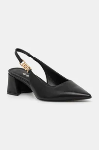 Guess czółenka ZABELA3 kolor czarny na słupku FLPZA3 LEA05 - Czółenka - miniaturka - grafika 1