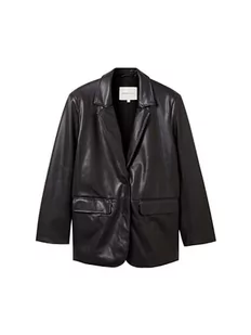 TOM TAILOR Denim blezer damski, 14482 – Deep Black, M - Marynarki i żakiety damskie - miniaturka - grafika 1