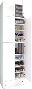 LonaXXL szafka na buty 6 drzwi 1 szuflada biały. - Szafki na buty - miniaturka - grafika 1