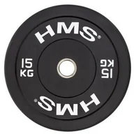 Pozostały sprzęt siłowy - HMS BBR15 BLACK TALERZ OLIMPIJSKI BUMPER 15 KG 1AB-17-61-017 - miniaturka - grafika 1