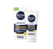 Pozostałe kosmetyki do pielęgnacji twarzy - NIVEA Men Sensitive ochronny krem do twarzy SPF15 75ml - miniaturka - grafika 1