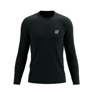 COMPRESSPORT Koszulka biegowa z długim rękawem PERFORMANCE LS T-SHIRT black - Koszulki sportowe męskie - miniaturka - grafika 1