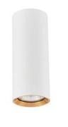 Lampy sufitowe - Light Prestige Manacor oczko białe ze złotym ringiem 13 cm LP-232/1D - 130 WH/GD - miniaturka - grafika 1