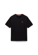 Koszulki męskie - t-shirt uomo napapijri s-badge np0a8949 9411 black beuty - miniaturka - grafika 1