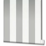 Tapety - Noordwand Topchic Tapeta Stripes, szare i białe pasy - miniaturka - grafika 1