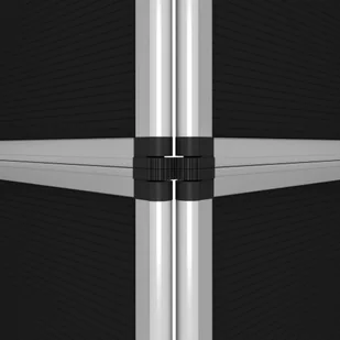 18-panelowa składana ścianka wystawiennicza, 362x200 cm, czarna - Ekrany projekcyjne - miniaturka - grafika 6