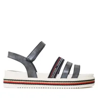 Buty dla dziewczynek - Sandały Tommy Hilfiger Platform Velcro Sandal T3A2-32763-0568 S Granatowy - miniaturka - grafika 1