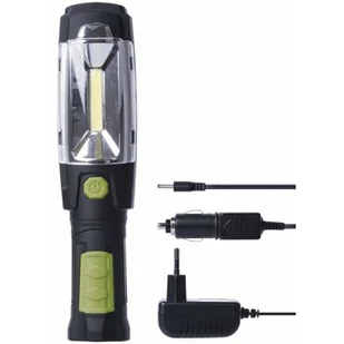EMOS Emos ładowany-latarka-3 W COB + 6 LED, tworzywo sztuczne, Black, Green, 24,5 x 5,5 x 40,5 cm P4518 - Latarki - miniaturka - grafika 1