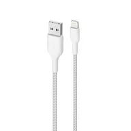 Kable USB - PURO Kabel USB-A Lightning 1.2 m Biały - miniaturka - grafika 1