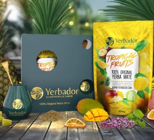 ZESTAW PREZENTOWY YERBA MATE - OWOCE TROPIKALNE - Yerba Mate ZESTAW PREZENTOWY YERBA MATE - OWOCE TROPIKALNE - Yerba Mate - miniaturka - grafika 1