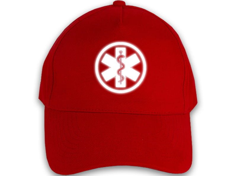 Czapka Comfort odblaskowa ESKULAP - czerwona