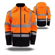 Odzież robocza - KURTKA ROBOCZA ODBLASKOWA SOFTSHELL WODOODPORNA OSTRZEGAWCZA - miniaturka - grafika 1