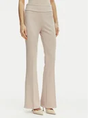 Spodnie damskie - Rinascimento Spodnie materiałowe CFC0127875003 Beżowy Straight Fit - miniaturka - grafika 1