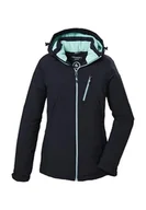 Kurtki damskie - killtec Damska kurtka funkcyjna/kurtka outdoorowa z kapturem KOW 195 WMN JCKT, czarno-niebieska, 38, 41626-000 - miniaturka - grafika 1
