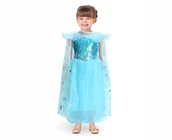 Stroje karnawałowe - Kostium Strój Przebranie Księżniczka Wróżka Czarodziejka Sukienka R 110-122 - miniaturka - grafika 1