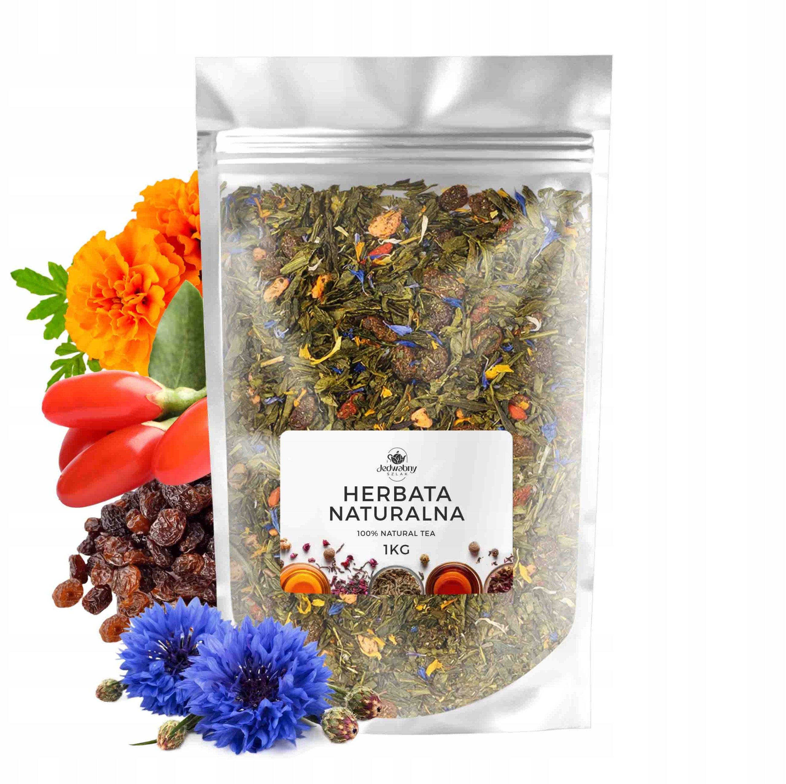 Herbata zielona liściasta Czerwony Diament green tea 1kg sencha 100%