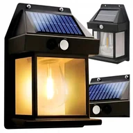 Lampy ogrodowe - Lampa solarna LED latarnia kinkiet ogrodowy z czujnikiem ruchu - miniaturka - grafika 1