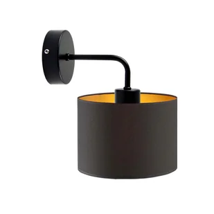 Czarny kinkiet do przedpokoju AURORA GOLD - Lampy ścienne - miniaturka - grafika 1
