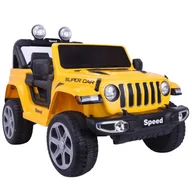 Pojazdy elektryczne dla dzieci - Pojazd Na Akumulator FT-938 Żółty Lakierowany 4x4 LEAN CARS - miniaturka - grafika 1