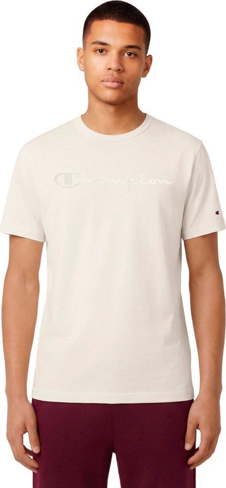 Champion Koszulka męska Champion SS Tee kremowa 220273 YS084 S
