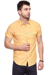 Wrangler, Koszula męska, Ss Roll Western Amber Yellow W5A114Muy, rozmiar L - Koszule męskie - miniaturka - grafika 1
