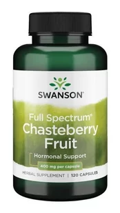 SWANSON Vitex Chasteberry, Niepokalanek 400mg 120 kaps, hormony SW1065 - Suplementy naturalne - miniaturka - grafika 1