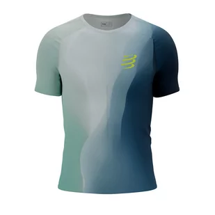 COMPRESSPORT Koszulka biegowa PERFORMANCE SS T-SHIRT niagara blue - Bielizna sportowa męska - miniaturka - grafika 1