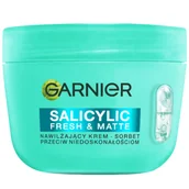 Kremy do twarzy - Garnier Salicylic Fresh & Matte Nawilżający krem-sorbet przeciw niedoskonałościom - miniaturka - grafika 1