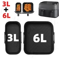 Akcesoria i części AGD - TEMU 2 szt. Wielokrotnego użytku silikonowe mata do pieczenia do frytkownicy Philips NA350-3000, silikonowe wkładki z powierzchnią nieprzywierającą, - miniaturka - grafika 1