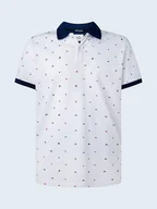 Koszulki męskie - Pepe Jeans Koszulka polo w kolorze białym - miniaturka - grafika 1