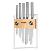 Noże kuchenne - Zestaw noży PHILIPIAK Stalowe w szklanym stojaku - miniaturka - grafika 1