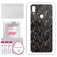 Szkła hartowane na telefon - Folia naklejka skórka strukturalna na TYŁ do Xiaomi Redmi Note 7 Pro -  Carbon Pixel Czarny - apgo SKINS - miniaturka - grafika 1