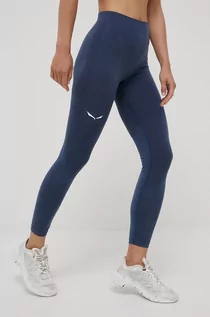 Spodnie sportowe damskie - Salewa legginsy funkcyjne Zebru Responsive kolor granatowy - grafika 1