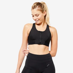 Stanik fitness Domyos zip - Bielizna sportowa damska - miniaturka - grafika 1