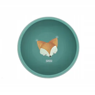 SASSI Miska silikonowa z przyssawką Lisek - Miseczki i talerzyki dla dzieci - miniaturka - grafika 1