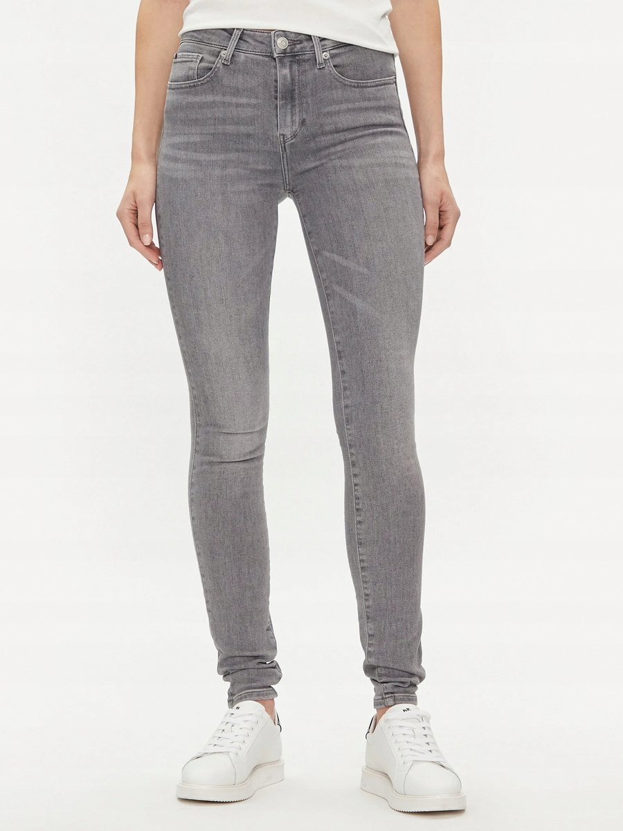TOMMY HILFIGER SZARE RURKI JEANSY WYSOKI STAN 34/28 6EA